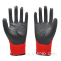 Hespax 15g Nylon Microfoam Nitrile Guantes de guantes medios